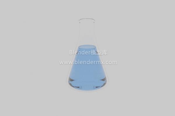 蓝色液体锥形瓶