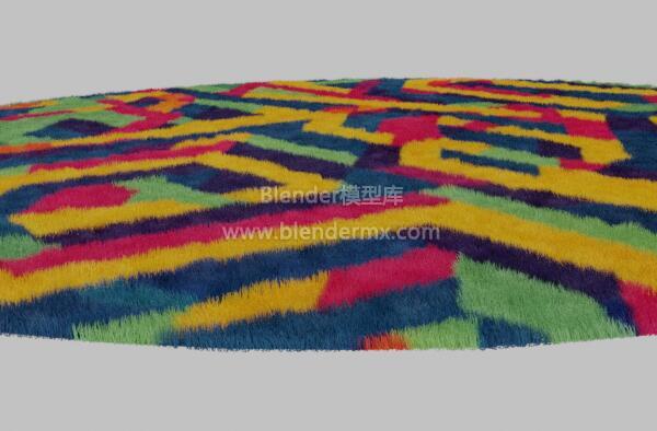 彩色圆形地毯毛毯子