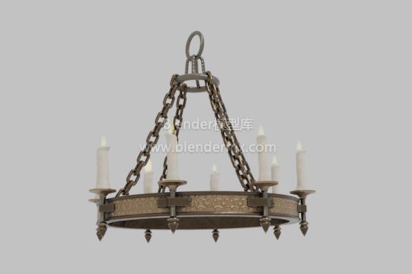 中世纪环形蜡烛吊灯