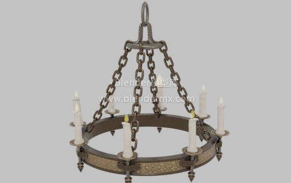 中世纪环形蜡烛吊灯