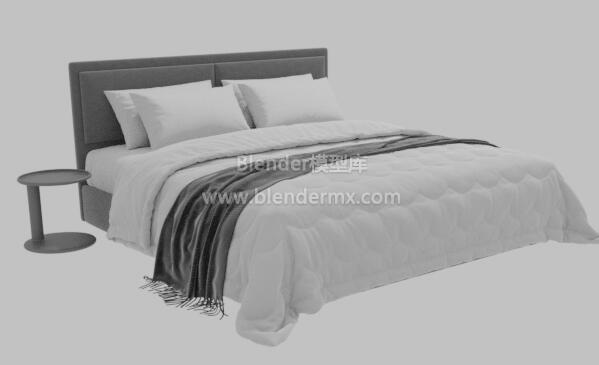 灰色K2双人床床铺