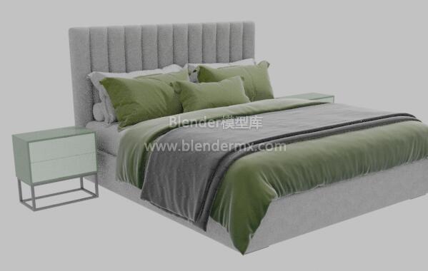 深绿色K2双人床床铺