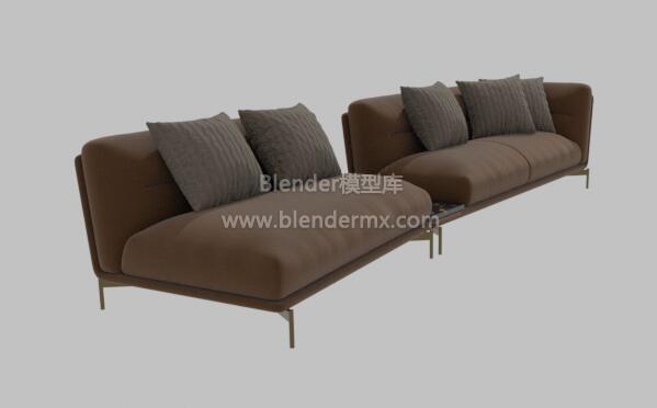 棕色组合沙发
